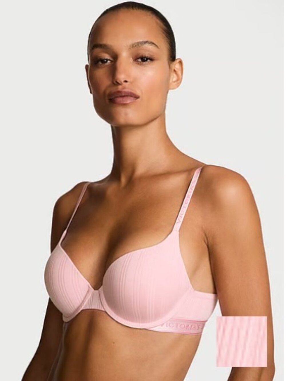 LADIES SIZE 38C VICTORIA'S SECRET PINK ULTRA FINE MODAL PUSH UP UNDERWIRE BRA